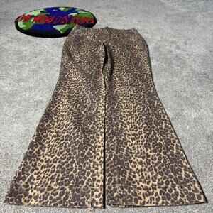 y2k 2000’s womens leopard print pants